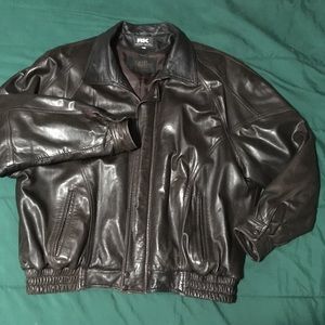 Men’s leather coat.